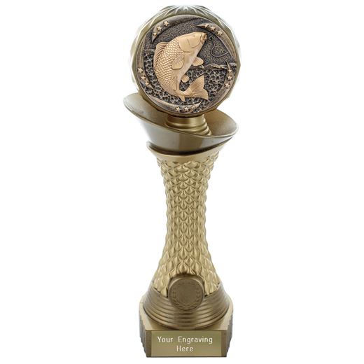 Orbit Tower Fishing Trophy Gold & Bronze 23.5cm (9.25")