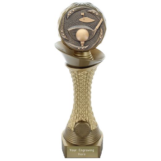 Orbit Tower Golf Trophy Gold & Bronze 25cm (10")