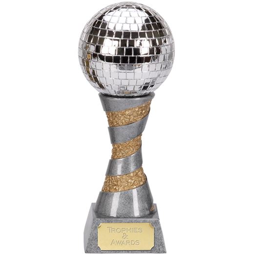 Silver Resin X-Plode Mirror Ball Trophy 23cm (9")