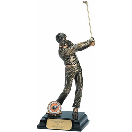 Male Golf Full Swing Golf Trophy 21.5cm (8.5")