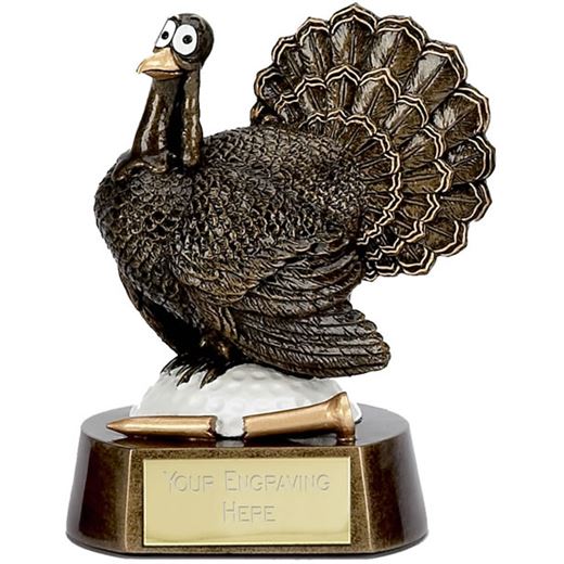 Novelty Golf Trophy of a Turkey 13.5cm (5.25")