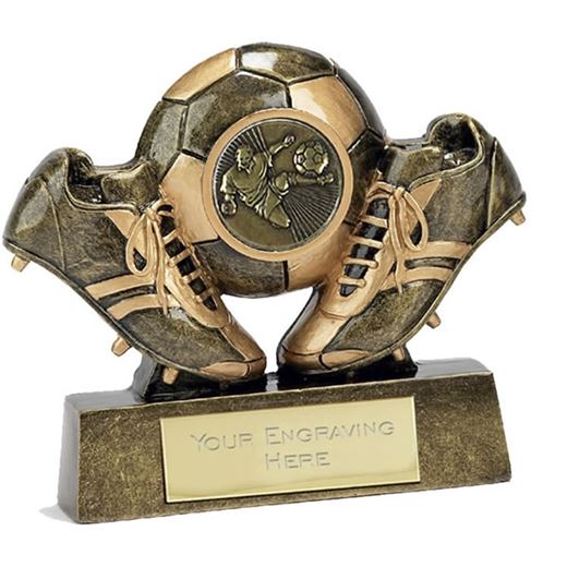 Miniature Football Trophy in Gold 9.5cm (3.75")
