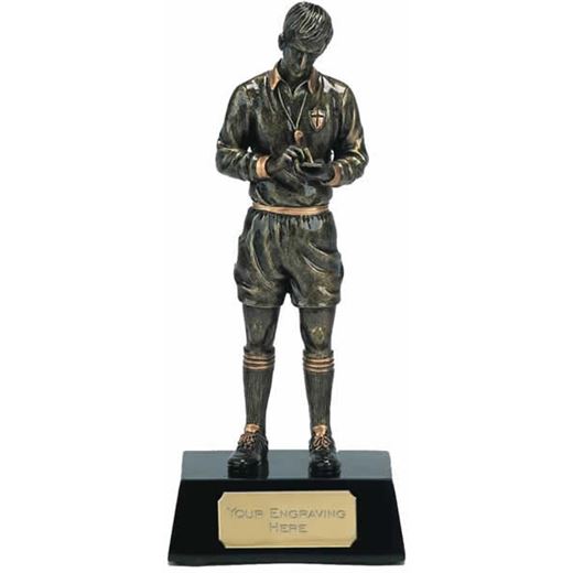 Gold Referee Football Trophy 18.5cm (7.25")