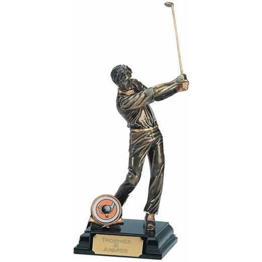 Golfer Swinging Golf Club Trophy 19.5cm (7.75")