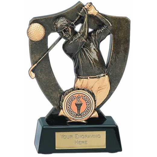 Golf Celebration Shield Award 14cm (5.5")