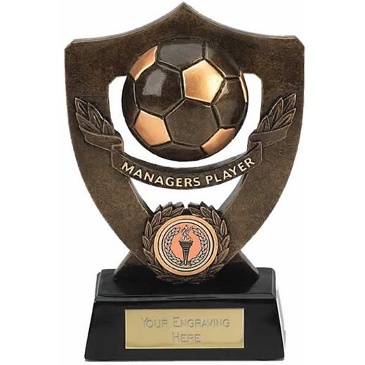 Managers Player Football Shield Award 18cm (7")