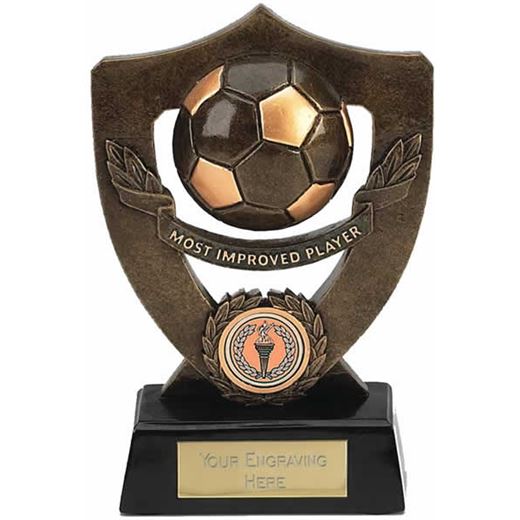 Most Improved Player Football Shield Award 18cm (7")