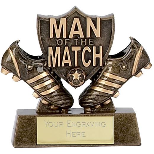 Man of the Match Pair of Boots Football Trophy 8cm (3.25")