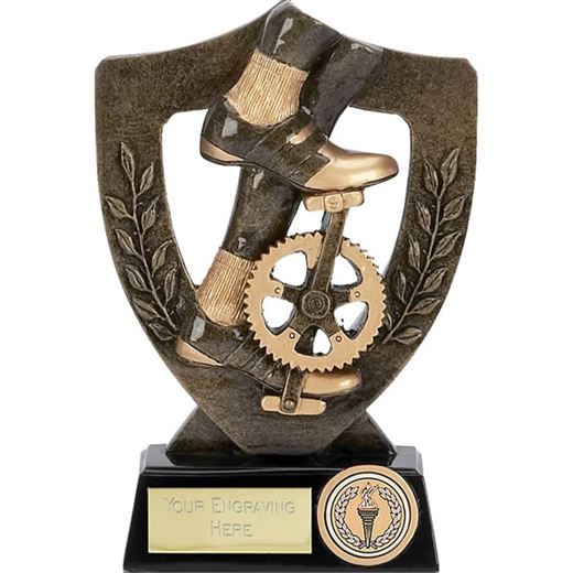 Cycling Bike Pedal Trophy Award 17cm (6.75")
