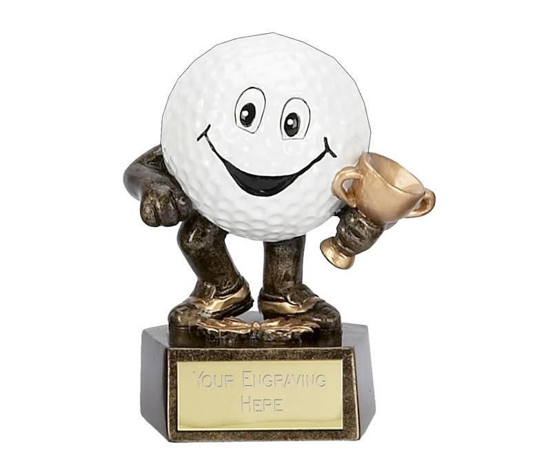 Novelty Golf Club Character Trophy 9.5cm (3.75")