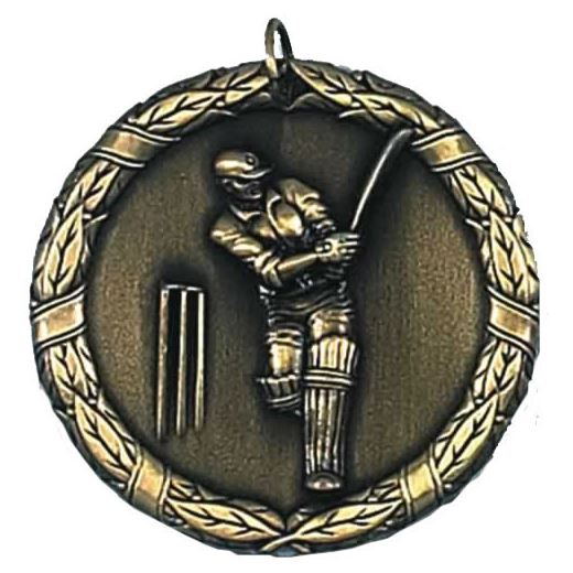 Laurel Cricket Gold Medal 50mm (2")