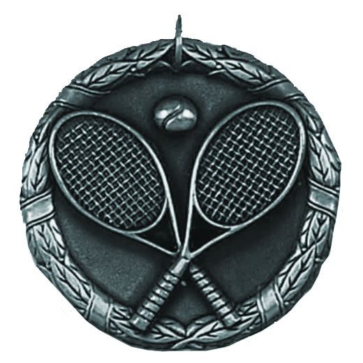 Silver Laurel Tennis Medal 50mm (2")