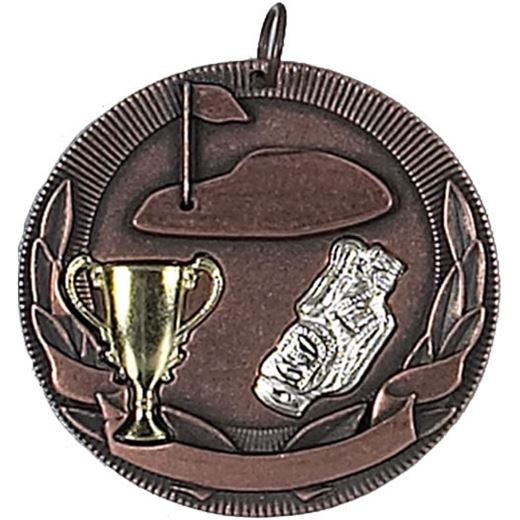 Bronze Golf Barrel Medal 50mm (2")