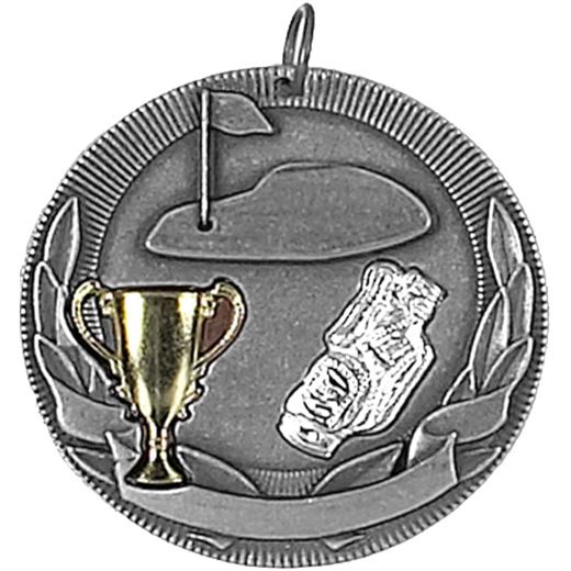 Silver Golf Barrel Medal 50mm (2")