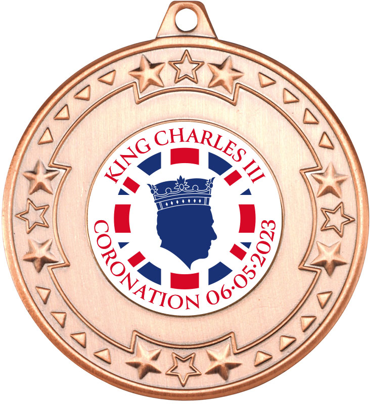 King Charles III Coronation British Flag Bronze Star & Pattern Medal