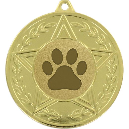 Sirius Dog Paw Medal Gold 50mm (2")