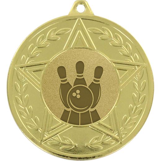 Sirius Tenpin Bowling Medal Gold 50mm (2")