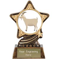 13 G.O.A.T. Trophy with Custom Engraving on Personalized Plate