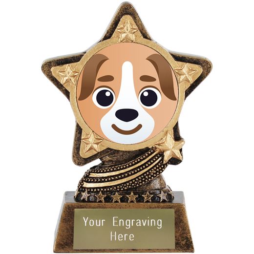 Dog Emoji Trophy by Infinity Stars 10cm (4")
