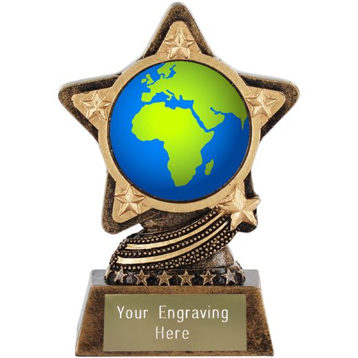 Globe Showing Europe Emoji Trophy by Infinity Stars 10cm (4")