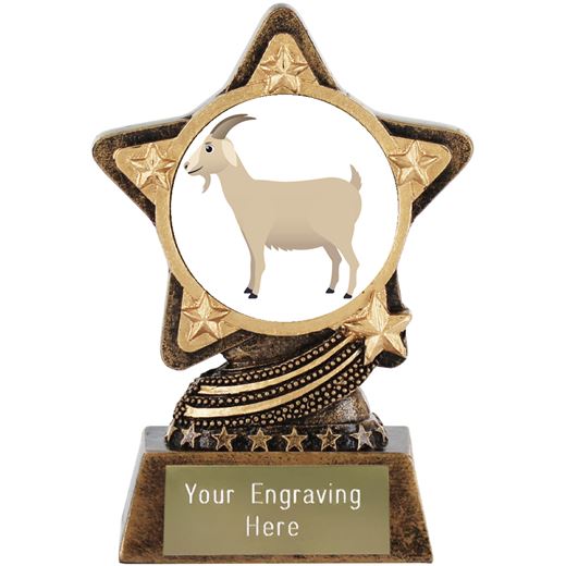 Goat Emoji Trophy by Infinity Stars 10cm (4")