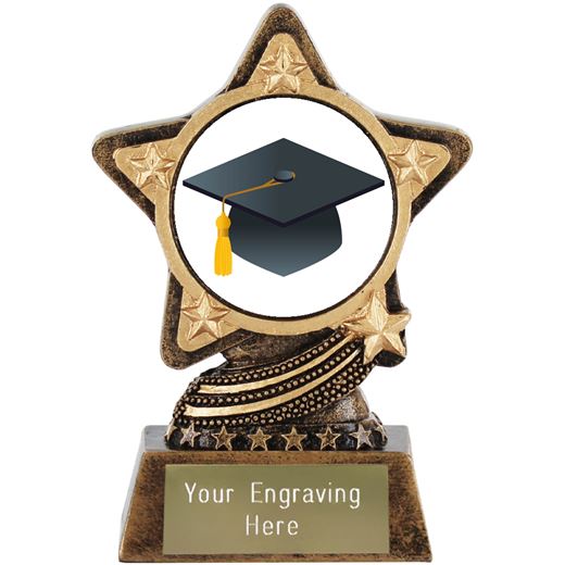 Graduation Cap Emoji Trophy by Infinity Stars 10cm (4")