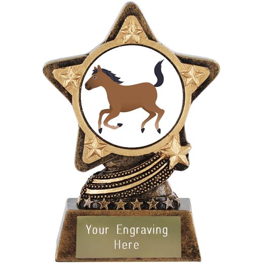 Horse Emoji Trophy by Infinity Stars 10cm (4")