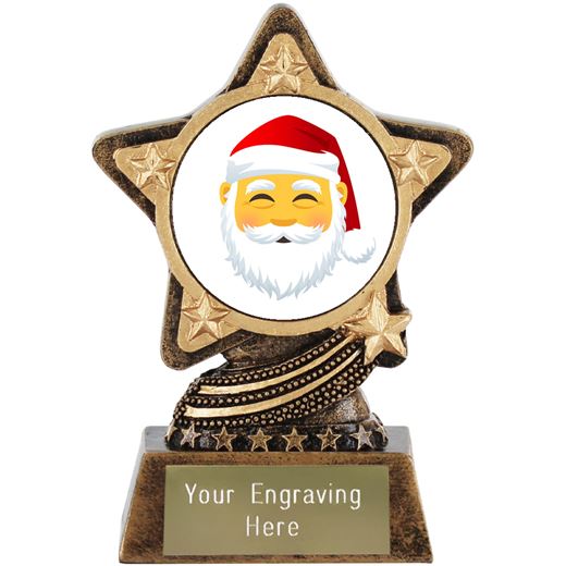 Santa Claus Emoji Trophy by Infinity Stars 10cm (4")