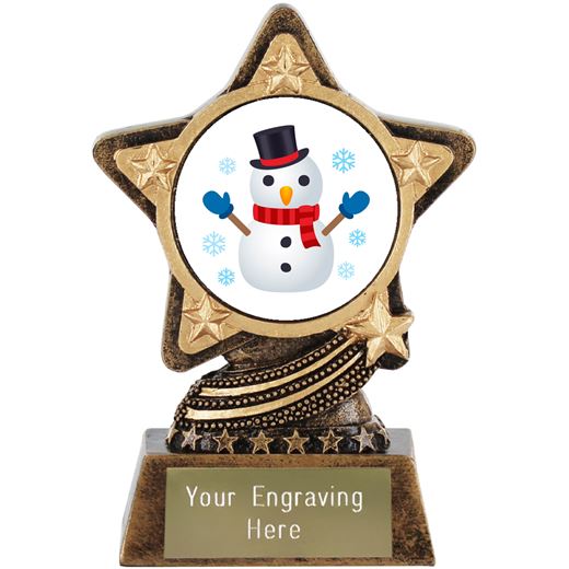 Snowman Emoji Trophy by Infinity Stars 10cm (4")