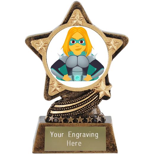 Woman Supervillain Emoji Trophy by Infinity Stars 10cm (4")