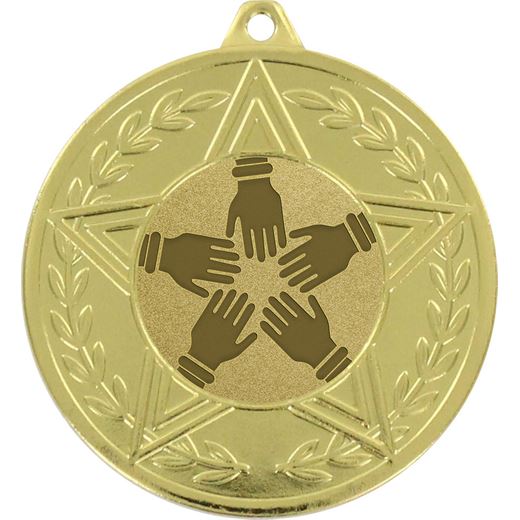 Sirius Teamwork Medal Gold 50mm (2")