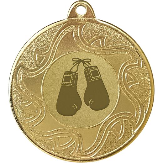 Sunburst Boxing Medal Gold 50mm (2")