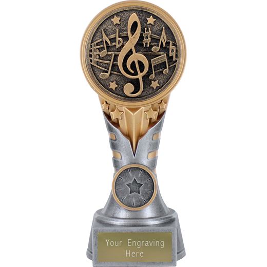 iKon Music Trophy Antique Silver & Gold 17.5cm (6.75")