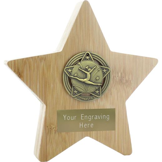 Bamboo Gymnastics Trophy Star Antique Gold 16cm (6.25")