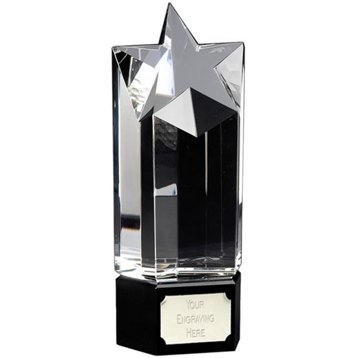 Optical Glass Award with Star Design 20cm (8")