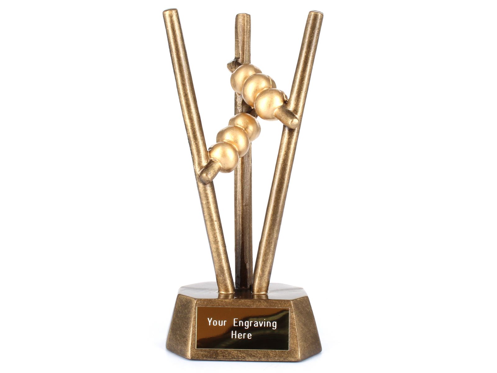 Antique Gold Resin Cricket Ball Holder 16.5cm (6.5")