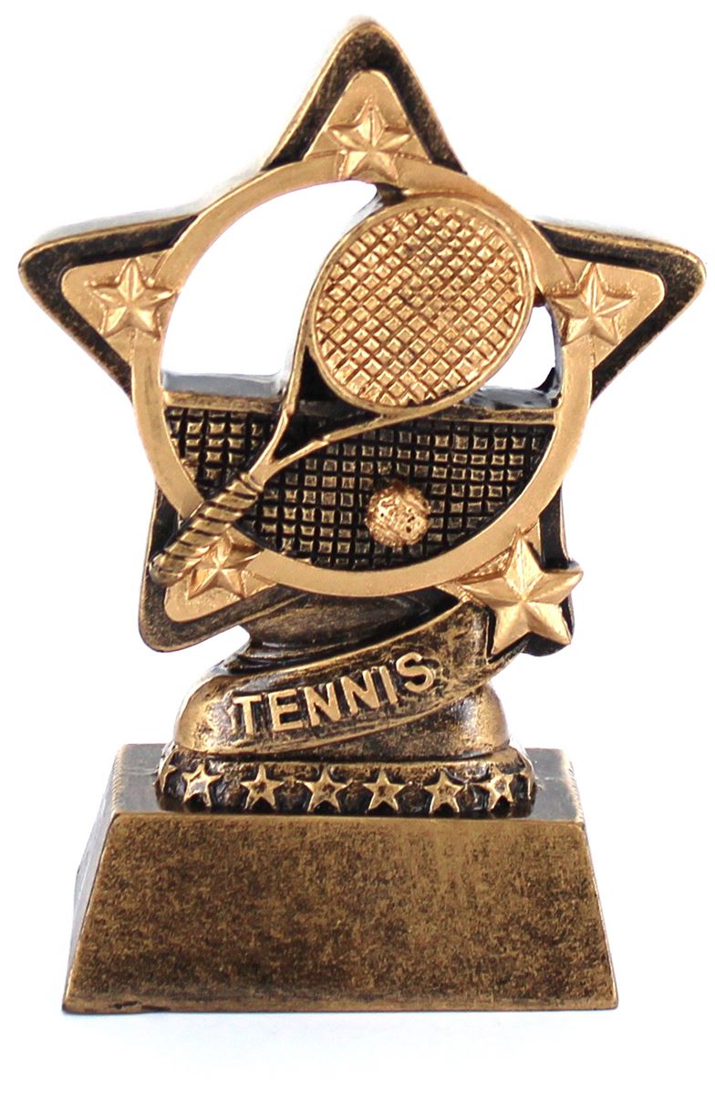 Tennis Trophy by Infinity Stars 10cm (4")
