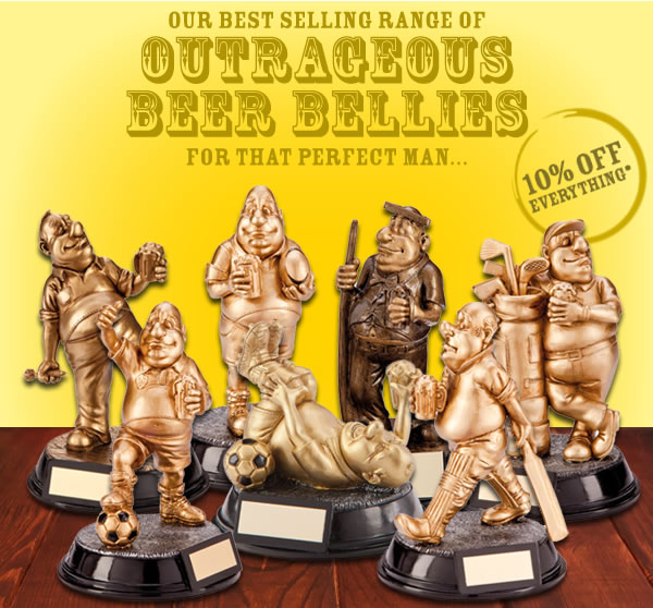 Outrageous Beer Belly Trophies 10 Off Trophy Store Blog